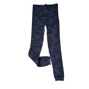 SPANX Look at Me Now Seamless Leggings Grey Camo Stretch Shaping Yoga Women's S